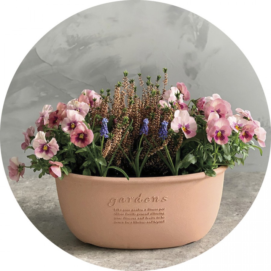 エコプランター　オーパル400・490 素焼き調　2個組