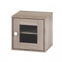 キューブボックス ガラス扉 アッシュグレー