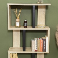 S字ディスプレイラック 3段 オーク