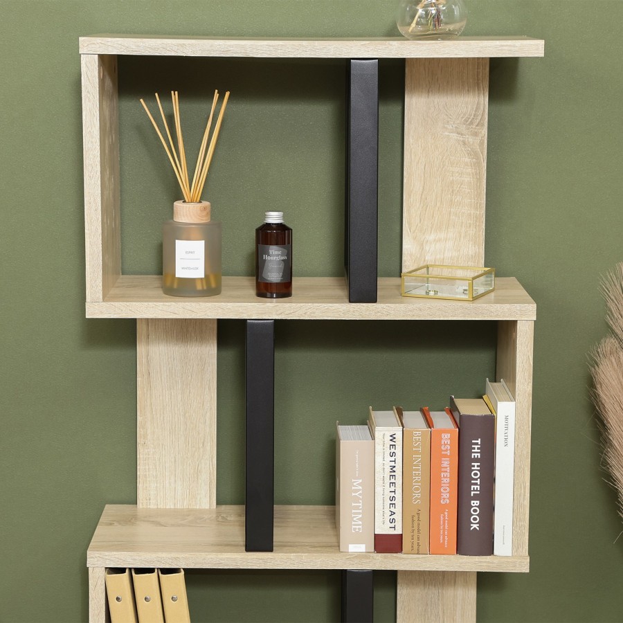 S字ディスプレイラック 3段 オーク