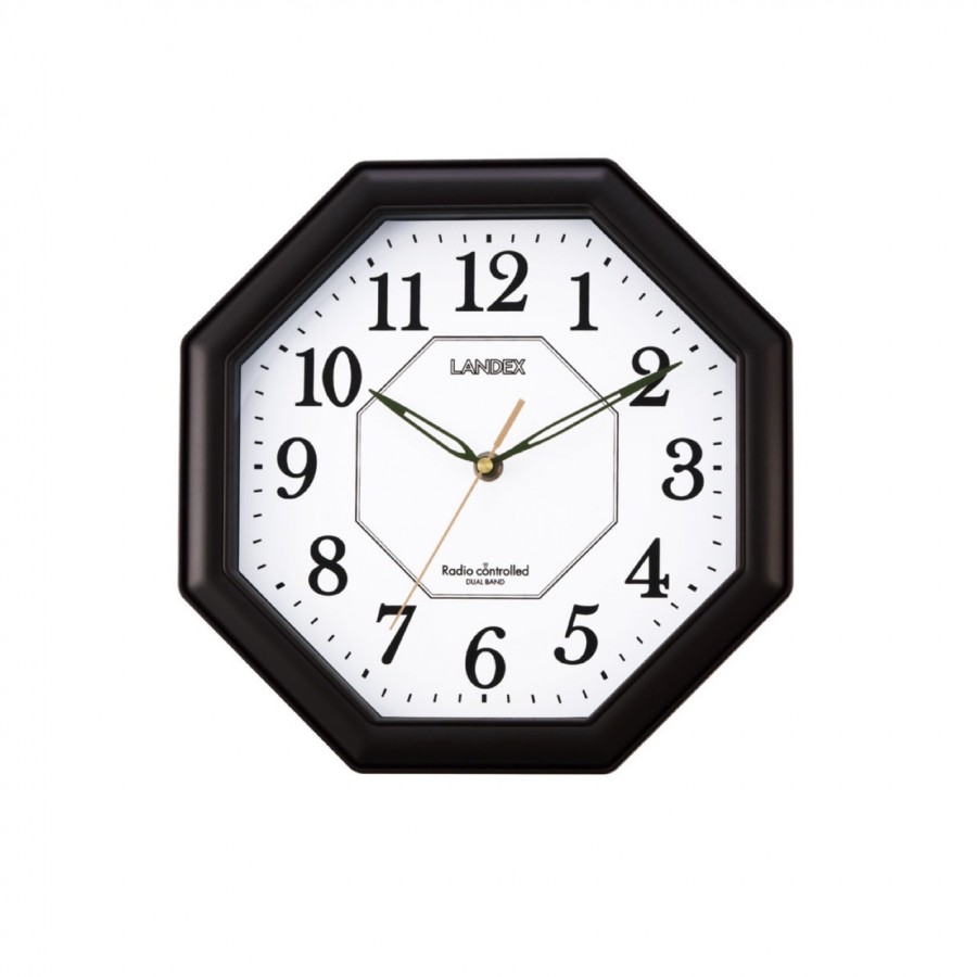 ランデックス　八角電波掛時計 ディアエイト