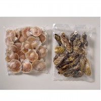 【北海道】北海道産殻付き牡蠣700g/片貝ホタテ1kg