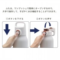 タイガー魔法瓶 真空断熱ボトル（保冷専用）1L　スモークホワイト