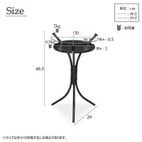 ガラスサイドテーブル　ブラウン