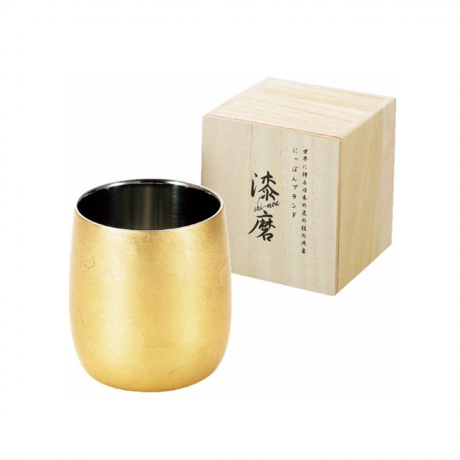 漆磨 箔衣 二重ダルマカップ（木箱入）
