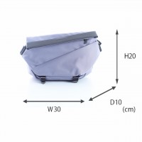 A5ノート対応撥水スリングショルダーバッグ GY
