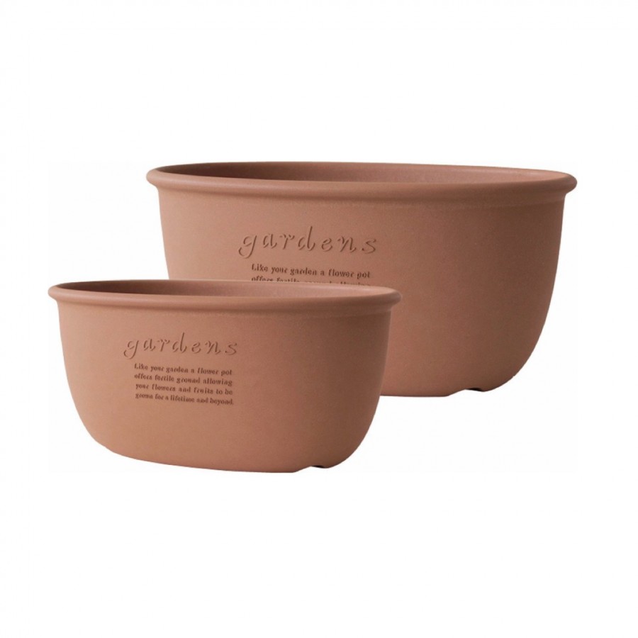 エコプランター　オーパル400・490 素焼き調　2個組