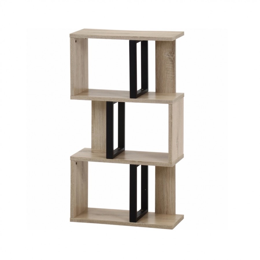 S字ディスプレイラック 3段 オーク