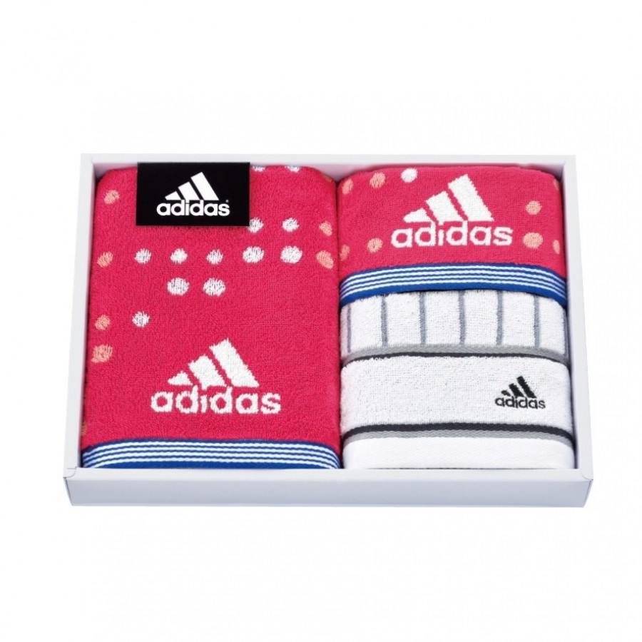 adidas　ピンク（スポーツタオル×フェイスタオル×タオルチーフ）