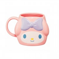 サンリオキャラクターズ　陶器ダイカットマグカップ　マイメロディ